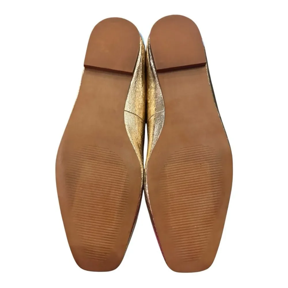 Open Edit Nordstrom Metallic Gold Women's Slip-On Flats 7.5